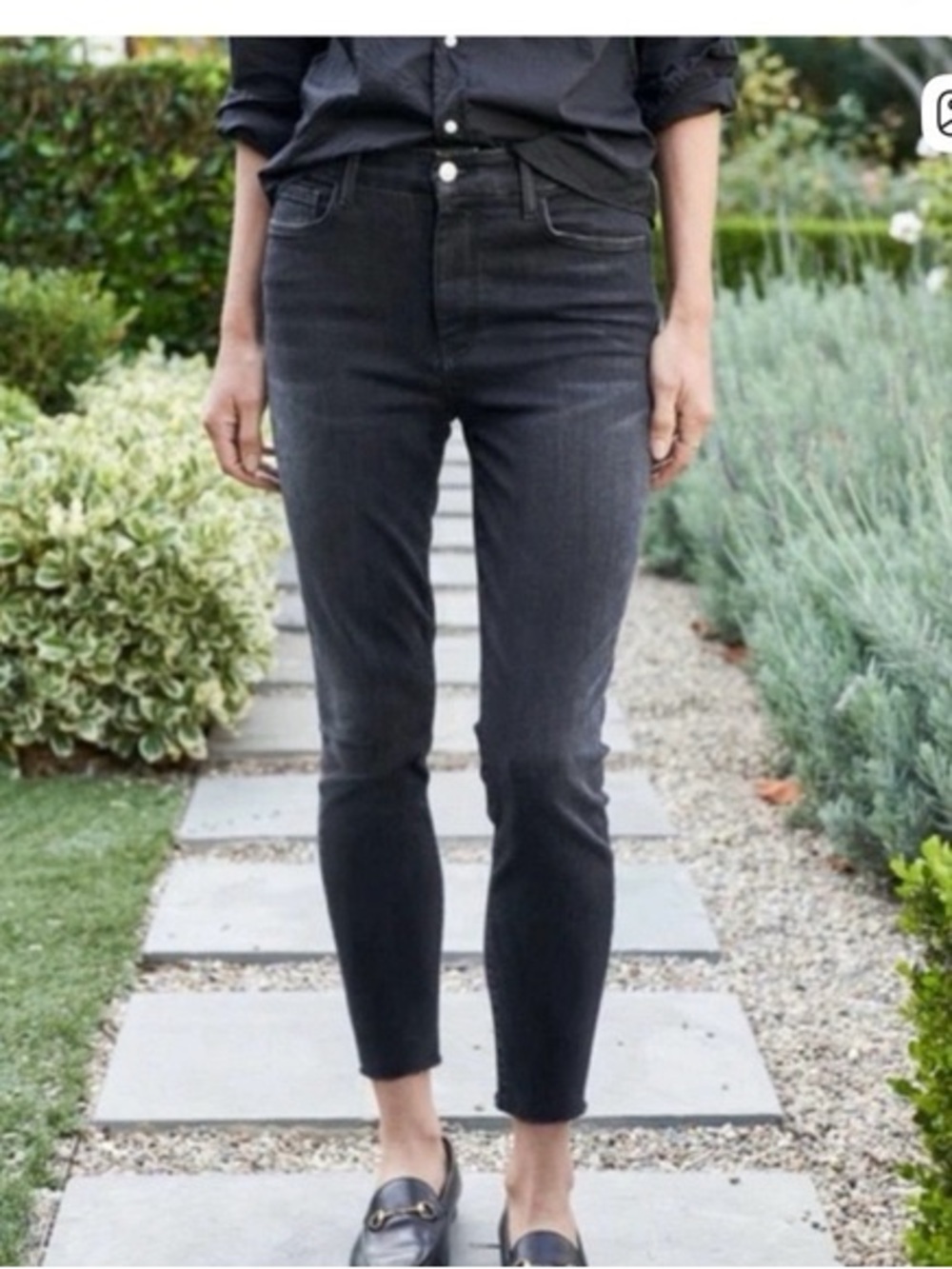 Frank & Eileen wash black ankle jeans
